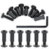 50 Sets M6x25mm Black Bolts and Nuts - Hex Screws Kit for Furniture Cam Lock Fasteners & Wood Working Tools
