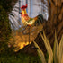 Tryme Rooster Solar Lights Outdoor Decorative Garden Statue Gifts for Chicken Lovers Women Mother Metal Yard Art