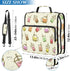 Krafig 3 Bubble Milk Tea Funny Zipper Binder Bag Ring with Handle Shoulder Strap, Binder File Organizer Bag Storage