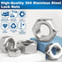 ZQZ 370 M2 M2.5 M3 M4 M5 M6 M8 M10 M12, 304 Set Pcs Metric Hex Nuts Assortment Kit, Stainless Steel Assorted Hex Nuts