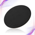 Round PU Leather Mouse Pad with Stitched Edge, Non-Slip Waterproof Micro-Fiber Base, 9 x 9 Inch (Black)