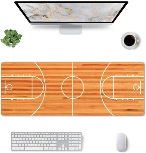 Basketball Gaming Mouse Pad XL, Large Non Slip Rubber Mousepad, Stitched Edges Mouse Pads, Long Extended Mouse Pad,31.5'' X 11.8'' by Wallacely