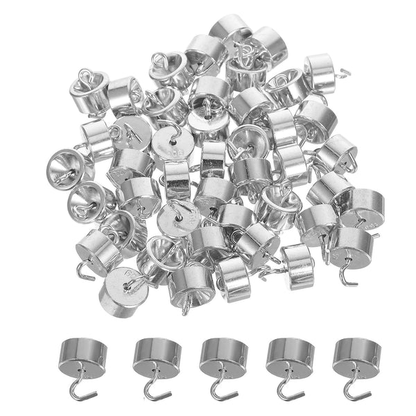 Luxshiny 50pcs 10g Chrome-Plated Hook Weights Set for Physics Experiments, 500g Total