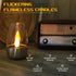 ISUNMEA 6 Pack Solar Outdoor Waterproof Flickering Flameless Candles - Rechargeable LED Battery Operated Fake Faux Tea