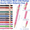 Snarky Funny Office Notepads Pens, 24 Pcs Negative Sarcastic Quotes Work Ballpoint Pens with Stylus Tip