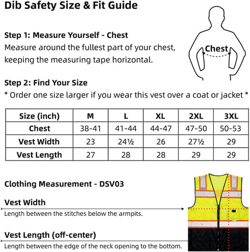 Vest Reflective with Pockets and Zipper, High Visibility Mesh ANSI Class 2, Made with 3M Reflective Tape, Yellow and Black Large