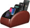 SITHON Remote Control Holder with 5 Compartments, PU Leather Remote Caddy Desktop Organizer for TV, DVD, Media Player