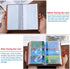 RFID Blocking Leather Business Card Organizer, Holds 96 Cards, Professional Name Card Book, Red