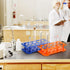 Lawei 6 Pack 28 Well Test Tube Rack: Detachable Plastic Stand for 10ml / 15ml / 50ml Tube, Blue and Orange