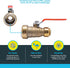 SharkBite 1 Inch PVC x 3/4 Inch CTS Ball Valve - Push to Connect Brass Plumbing Fitting