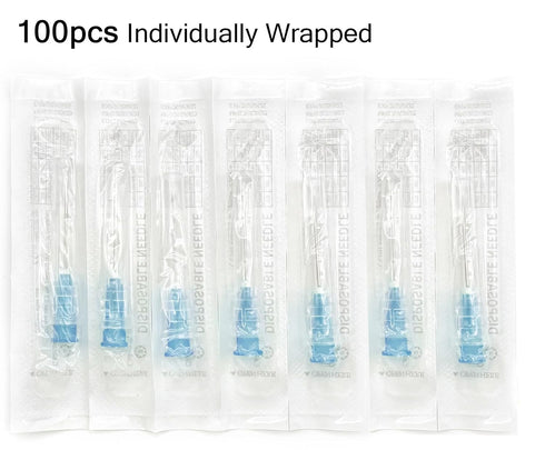 100Pack 23Ga 1 inch Luer Lock Lab Dispensing Accessories for Measuring and Refilling Inks