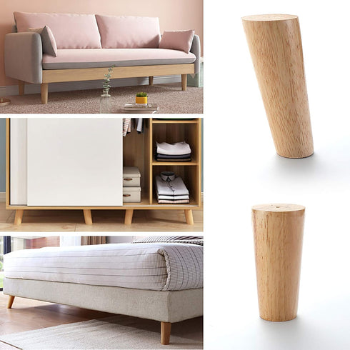 SYTH 4 pcs Table Legs Wood Furniture Legs Sofa Replacement Legs DIY Projects for TV Stand, Sofa, Cabinet, etc