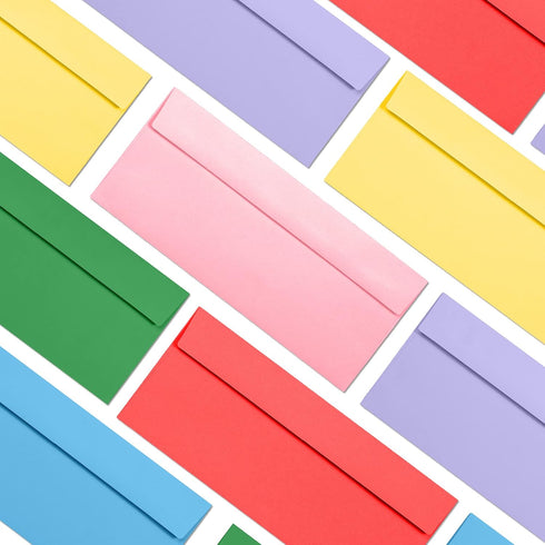 Business Envelopes, 120-Pack #10 Envelopes, 4 1/8 x 9 1/2 Inches, Available in 6 Colors