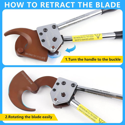 Yangoutool Heavy-Duty Ratcheting Cable Cutters for Large Copper, Aluminum, Armored Cables - J40 Wire Cutter