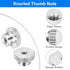 uxcell M4-0.7 Knurled Thumb Nuts, 20Pcs 304 Stainless Steel High Head Locking Nuts, Silver
