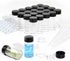 20ml Clear Glass Vials with Screw Caps and Plastic Stoppers, 20PCS Leak-Proof Liquid Storage