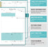 Regolden-Book Meeting Notebook for Work, Project Planner for Note Taking, 160 Pages (7”x10”), Teal