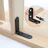 12 1" 0.6" 1" MY MIRONEY Pcs Shelf Bracket Black L Brackets Stainless Steel L Corner Brace x x Angle Wall Hanging
