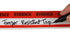 ChromaLabel 1.37 Inch Imprinted Evidence Tape Stickers, 480 Inch Roll with Dispenser Box, Red and White