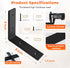 WINKER 4 6 InchX6 Inch Corner Brace Pcs Shelf Bracket Heavy Duty Black Steel L Corner Brace, Decorative Joint Angle