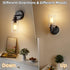 1-Light E26 Bulb GORDNWE Bathroom Wall Sconce, Matte Black Vanity Light, Modern Wall Light Fixture with Clear Glass