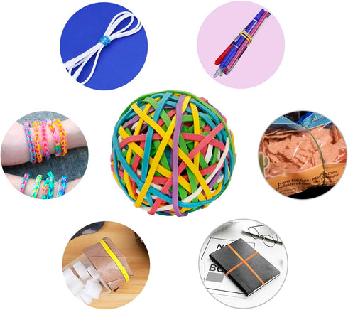 Eagle Rubber Band Ball with 170 Bands Per Ball in Assorted Colour for Crafting and Organizing