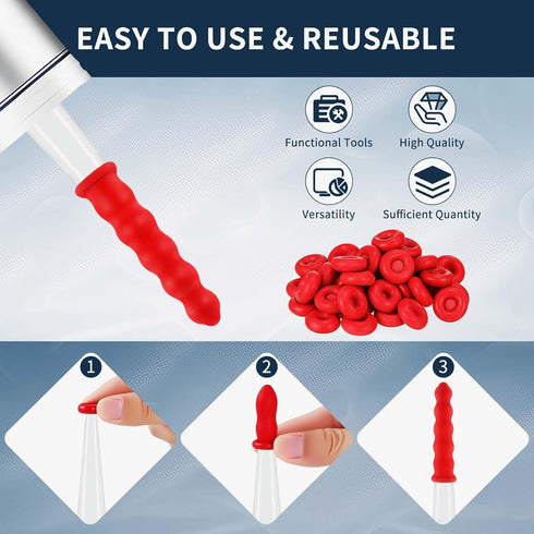 Zonon 100 Pieces Caulk Cap, Caulk Saver Finishing Tool Tube Covers for Sealing and Preserving, Red