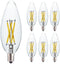 6 Pack E12 Candelabra LED Bulb 40 Watt Equivalent,4W Type B 5000K