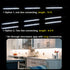 8 20inch 24W Dimmable Counter, 6500K White,1900LM,13ft WOBANE Under Cabinet Lights, Kitchen LED Lighting Kit, PCS LED