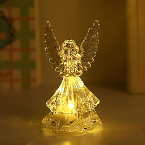 Generic Acrylic Angel-Shaped Night Light,Color Changing Night Lamps for Home Bar Restaurant Holiday