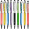 Maydahui 12PCS Crystal Diamond Capacitive Ballpoint Pens, Universal Touch Screen Stylus Pen, Retractable 2 in 1 (Black