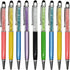 Maydahui 12PCS Crystal Diamond Capacitive Ballpoint Pens, Universal Touch Screen Stylus Pen, Retractable 2 in 1 (Black