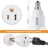 3 Prong Light Bulb Socket Adapter, Polarized Light Socket Outlet, Light Socket to Plug Adapter Socket Converter, Light Bulb Plug Adapter for Patio, Garage, Porch (1 Piece)