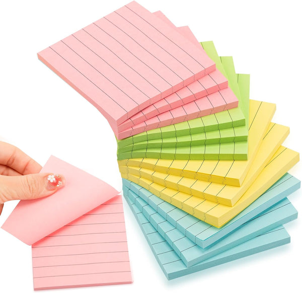 Fainne Sticky Notes (120 Pads) - 3x3 Bulk Colors, Self Stick Pads, 50 Sheets/Pad for Office School Home Supplies