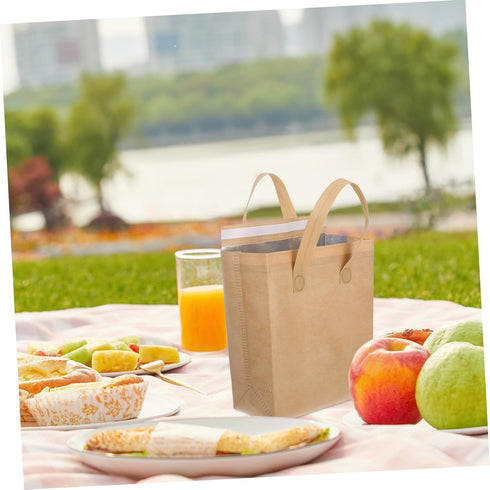 50pcs Insulated Lunch Bags for Women Insulated Drink Carriers Pouches for Milk Tea Beverages Sturdy Handle Reusable