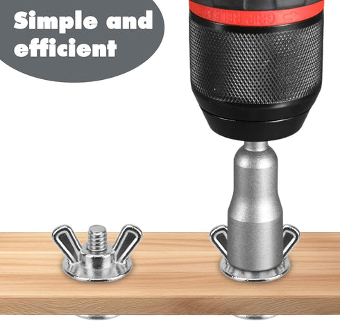 Xinjoduz 2 1/4 Inch Set Xindojuz PCS Wing Nut Driver Bit, Hex Shank Hurricane Shutter Drill Bit Wire Twister for Drill