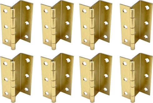 QCAA Three Fold Shutter Hinge, Half Surface for Shutter, Cabinet, Furniture, 2-1/2"