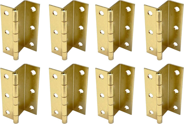 QCAA Three Fold Shutter Hinge, Half Surface for Shutter, Cabinet, Furniture, 2-1/2"