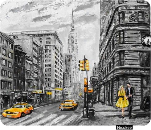 Gaming Mouse Pad Love from New York, Non-Slip Rubber Mouse Pad for Computers, 9.5 Inch x 7.9 Inch