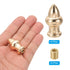 PATIKIL 36 20mm 4 Set x Lamp Finials Caps Knob, Solid Lamp Shade Top Decoration Screw Cap Nuts with Brass Reducing