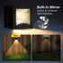 Mailbox, 2 Pack Solar Wall Lights Outdoor Waterproof Solar Fence Light LED Downlights with Warm White & RGB Modes