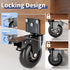 1600 LBSSet 4 Brake360 4inchs) Side Mount Plate Caster Wheels - Thickened L-Shaped Mounting Heavy Duty