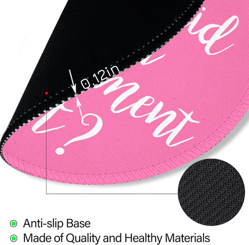 lebrocoli 8.6 8.6 inch Funny Work Mouse Pad, Small Round Mouse Pads for Desk, Cute Mini Travel Mousepad for Wireless