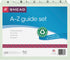 Smead Pressboard Guides, 1/5-Cut Tab (A-Z), Letter Size, Gray/Green, Set of 25