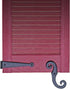 (Set) Decorative Vinyl Shutter Hinges and S Holdback Hooks for Exterior Decorative Shutters, Black