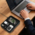 VOVIPO Birthday Gifts Bedside Organiser-Faux Leather Valet Tray With Wireless Charger For Phone And Earbuds,Nightstand