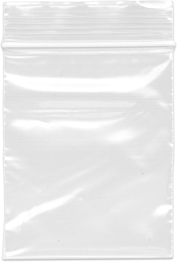 Plymor 2.5" x 3" Zipper Reclosable Plastic Bags (Case of 1,000), 2 Mil