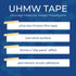 TapeCase 3/4-36-423-5 Squeak Reduction UHMW Polyethylene Tape, Translucent, 0.75 in x 36 yd, High Tack Acrylic