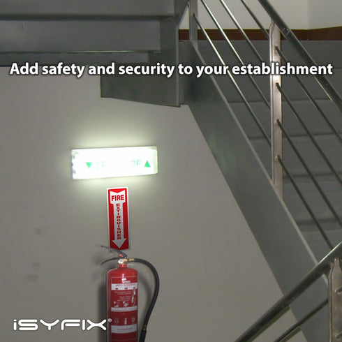 iSYFIX Fire Extinguisher Reflective Sticker Sign – 3 Pack, 4x12, Premium Self-Adhesive Vinyl for Indoor and Outdoor Use