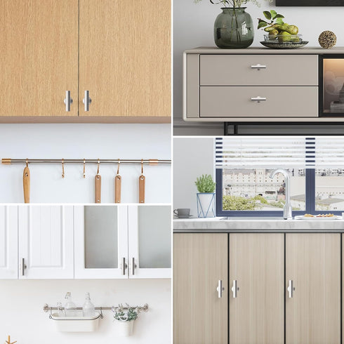 NEGS 2-inch 6-Pack Cabinet pulls Brushed Nickel Kitchen Cabinet Handles Brushed nickelSuitable for Cabinet Pulls